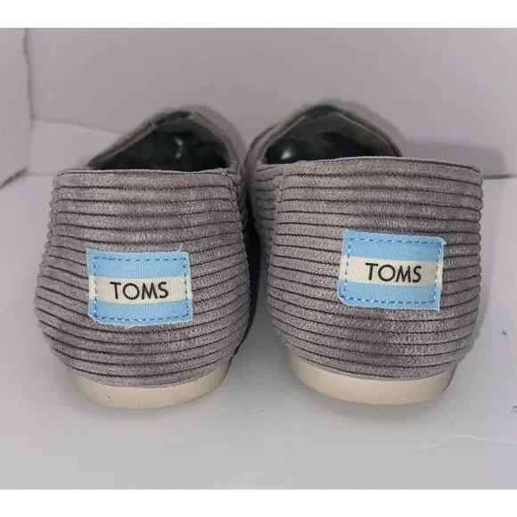 TOMS Alpargata Women’s Gray Corduroy Slip-On Flats Size 7 - Picture 6 of 10